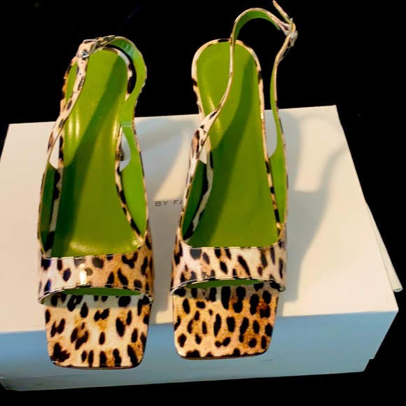 BY FAR Shoes - By Far Lopez animal print sling backs Size 39